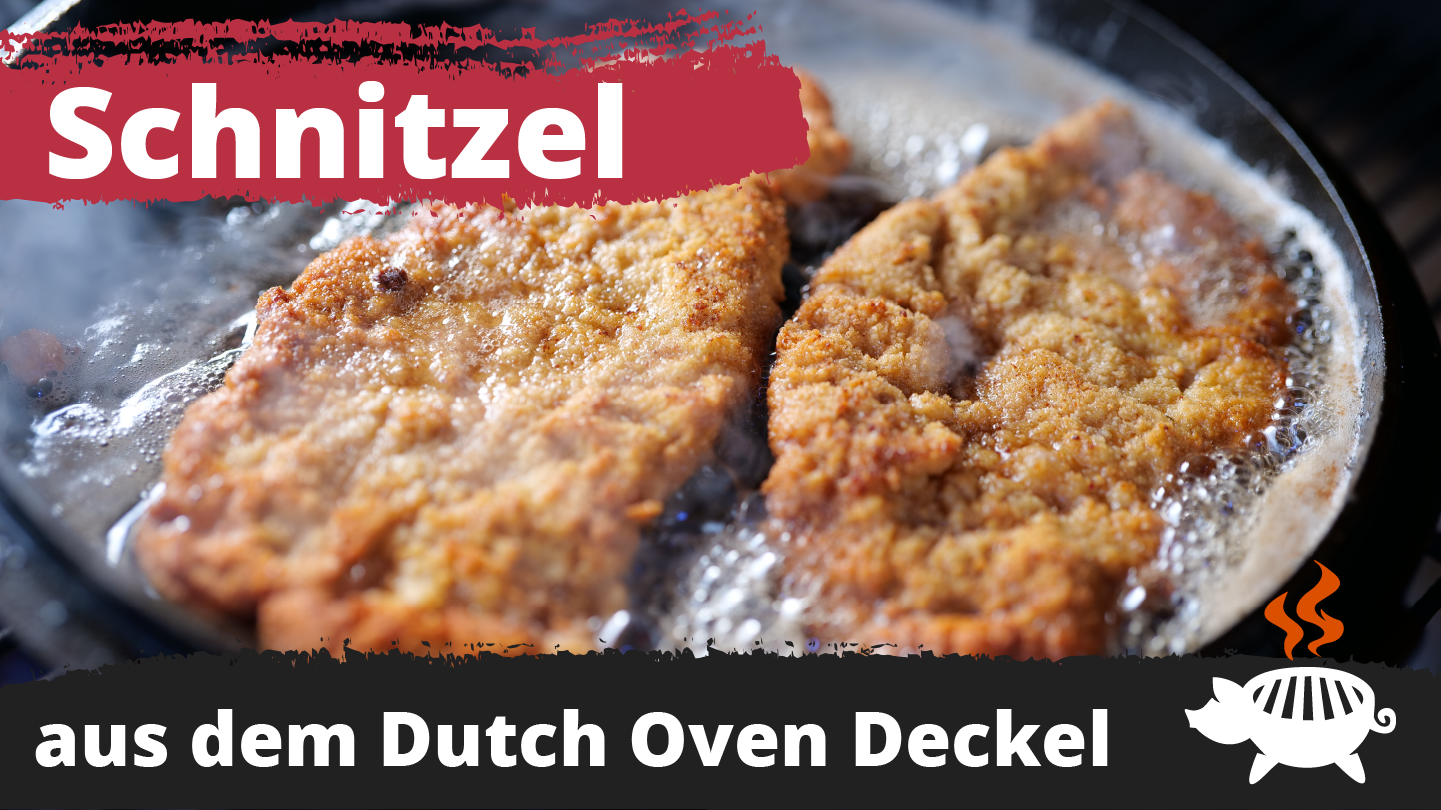 Schnitzel Wiener Art vom Dutch Oven Deckel