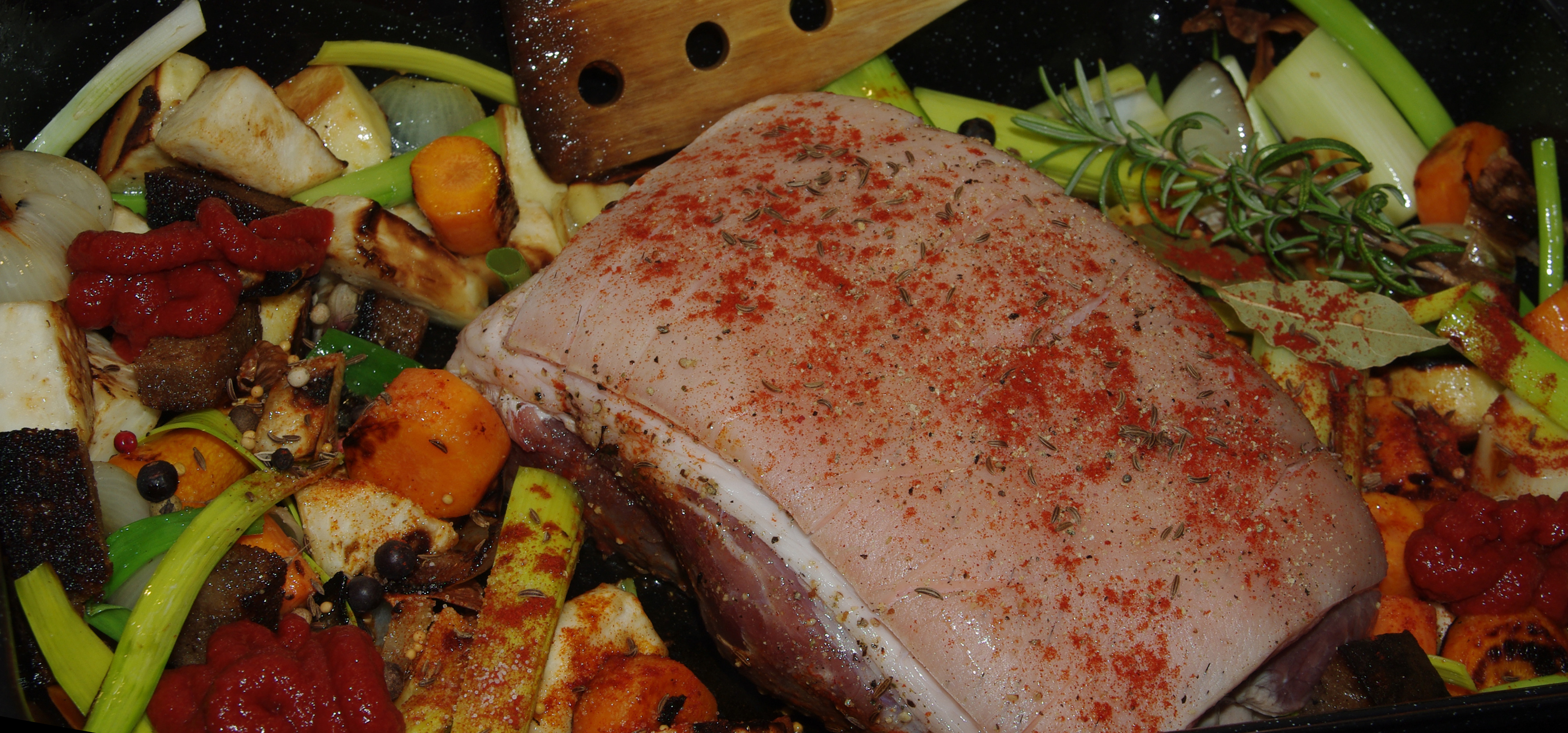 Mediterraner Schweinebraten aus dem Holzofen4