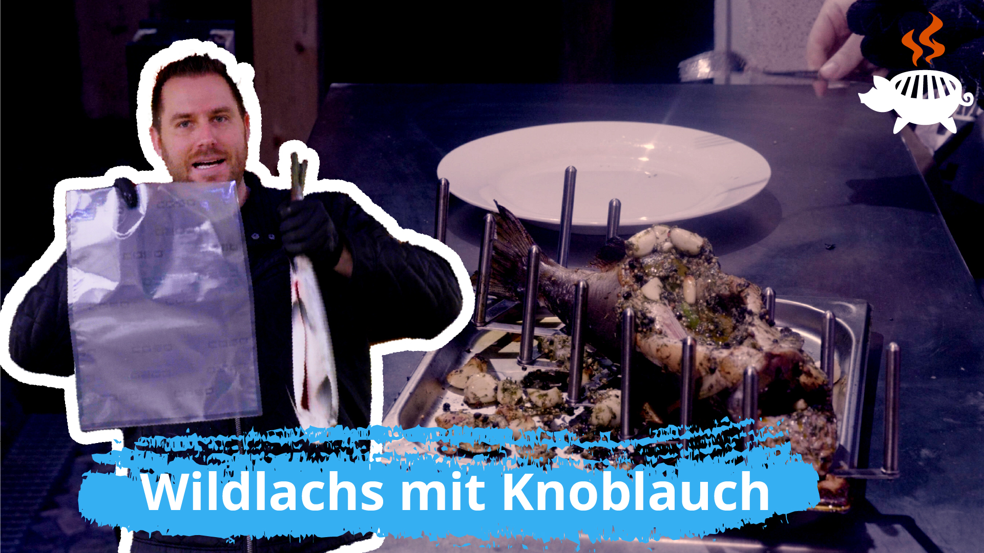 Video-Rezept: Wildlachs mit Knoblauch und Gin vom Big Green Egg Video-Rezept: Wildlachs mit Knoblauch und Gin vom Big Green Egg
