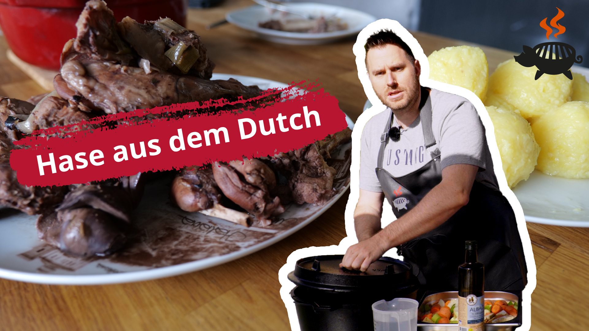 Video-Rezept: zarte Kaninchenkeulen aus dem Dutch Oven im Big Green Egg
