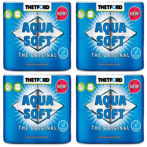 THETFORD Camping-Toilettenpapier Aqua Soft 4 Rollen 
