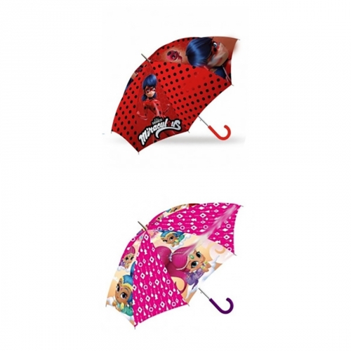 Regenschirm fr Kinder Stockschirm Shimmer and Shine Miraculous Ladybug