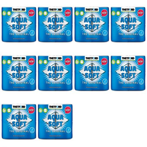 10 x Thetford Aqua Soft Toilettenpapier WC Papier Campingtoilette 4 Rollen