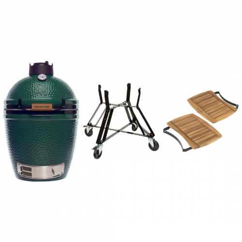 Big Green Egg Medium inkl. Nest auf Rollen, Auentisch