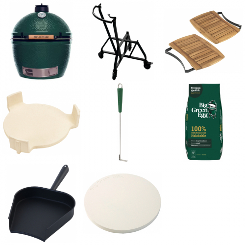 Big Green Egg XLarge inkl. Handler, Auentisch, ConvEGGtor, Ascheschieber/schaufel, Pizzastein