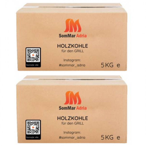 2 x SomMar Adria Aroma Holzkohle Wildfire vom Krauterbaum 5 kg Karton