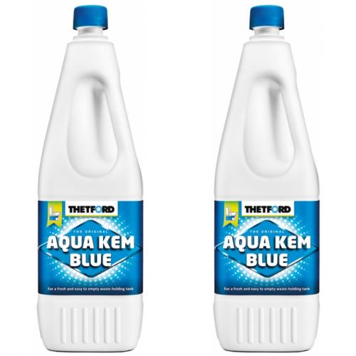 2 x Thetford Aqua Kem Blue Sanitärflüssigkeit WC Zusatz 2 Liter