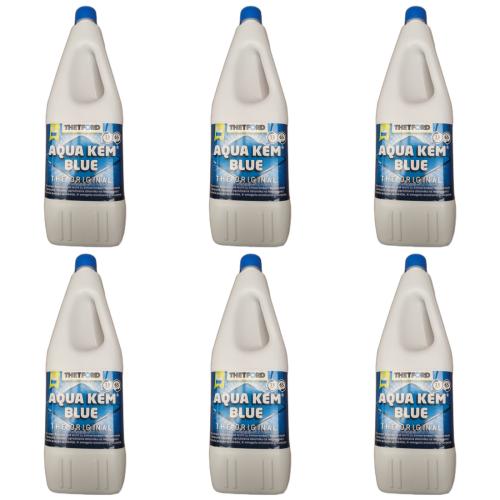 6 x Thetford Aqua Kem Blue Sanitrflssigkeit WC Zusatz 2 Liter