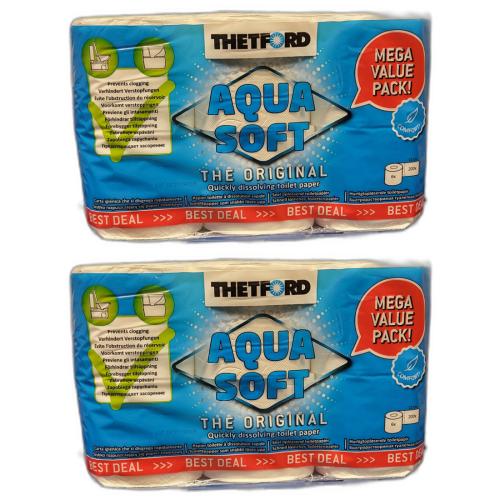2 x Thetford Toilettenpapier Aqua Soft Campingtoilettenpapier Sondergre 6 Rollen