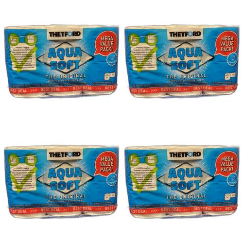 4 x Thetford Toilettenpapier Aqua Soft Campingtoilettenpapier Sondergre 6 Rollen