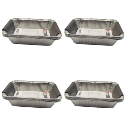 4 x BBQ Grillschale Aluminium Grillzubehr 5 Stck 22x15,5x4,8cm
