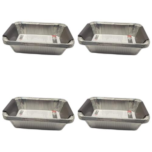 4 x BBQ Grillschale Aluminium Grillzubehr 5 Stck 22x15,5x4,8cm