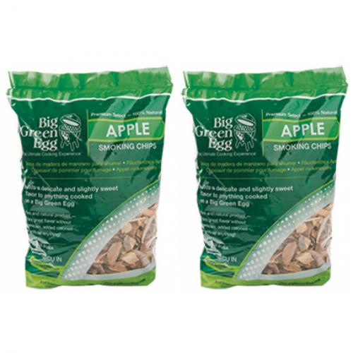 2 x Big Green Egg Apfel Apple Holzchips Rucherchips 2,9 Liter