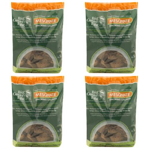 4 x Big Green Egg Mesquite Holzstckchen Holz Chunks 9 Liter