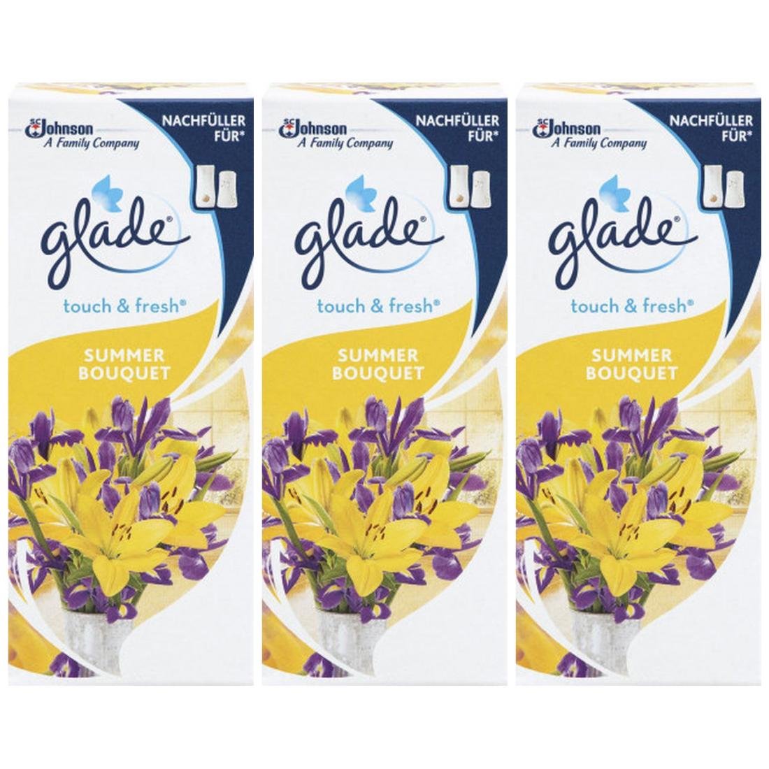 3 x Glade Touch + Fresh Summer Bouquet Minispray 10 ml