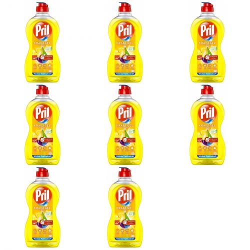 8 x Pril Zitrone Selbstaktive Fettlsekraft 450ml Flasche
