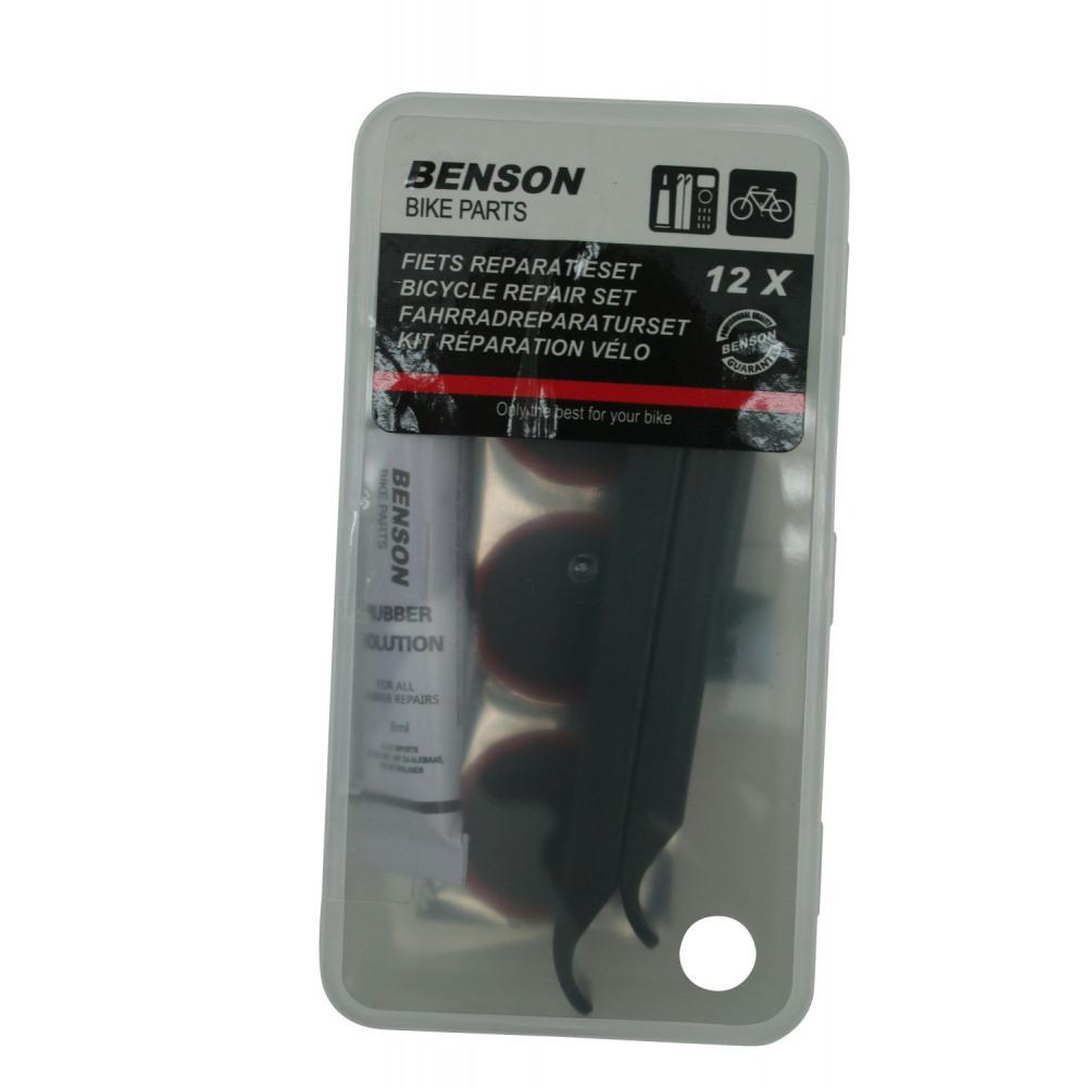 BENSON Fahrradreifen Fahrrad Reparaturset Reifen Reparatur Flicken,  (10-tlg), Set 10-teilig mit Werkzeug, Pannen