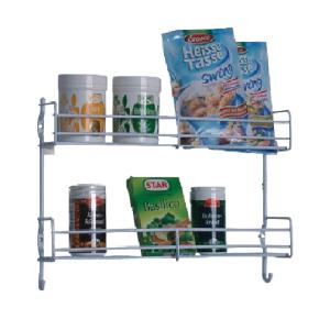 Gew�rzregal mit zwei integrierten Haken