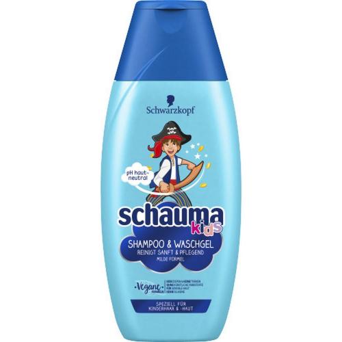 Schauma Kids Shampoo + Waschgel für Jungen Vegane Formel 250ml