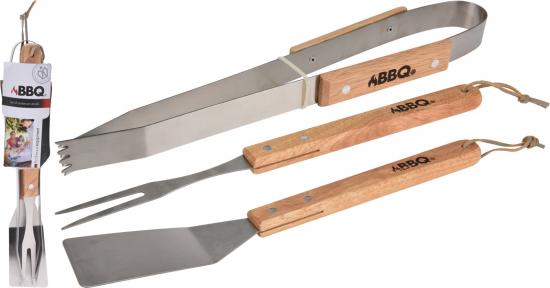 BBQ Grillbesteck Set 3-teilig Grillzubehr Grillhelfer