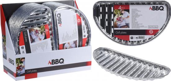 Aluminium Grillplatte 4er-Set BBQ Outdoor Camping 