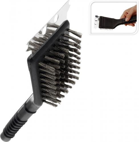 Grillbrste aus Edelstahl 21cm Stahl Grill Zubehr Outdoor BBQ Camping Reinigung