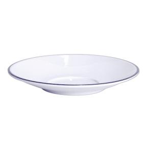 Gimex Untertasse f�r Henkelbecher Linea Blue wei�/blau