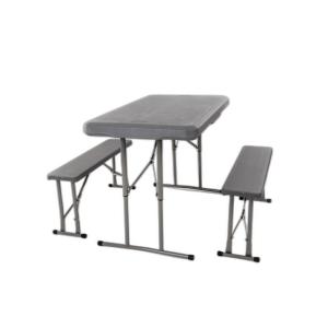 Camp4 Garnitur EASY - Tisch 105x65cm u. 2 B�nke 84,5x20cm, grau